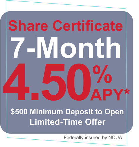 7 month Certificate Special 4.50% APY