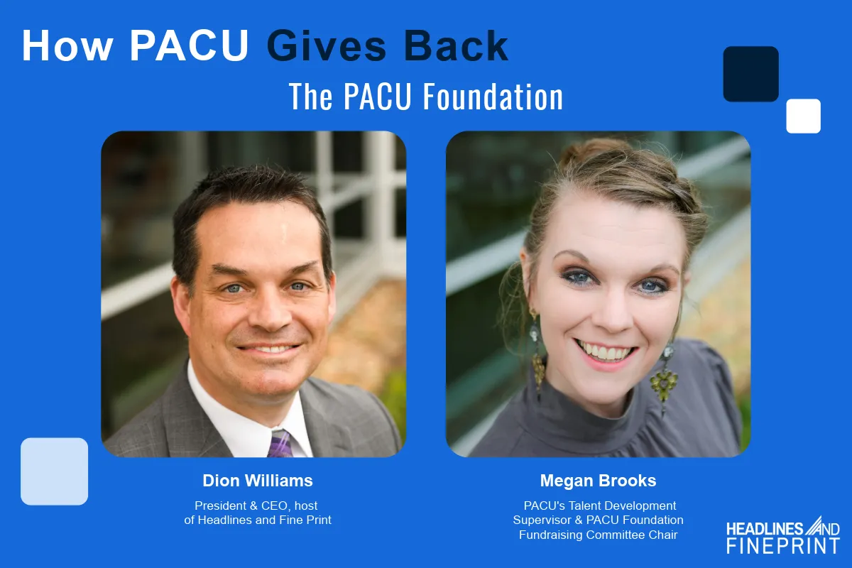 Dion Williams and the PACU Foundation's Megan Brooks.